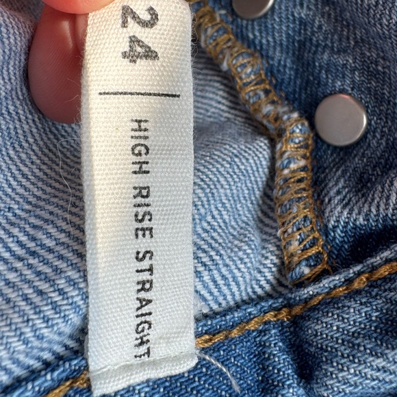 Pacsun high rise straight leg jeans, size 24 - Picture 2 of 5